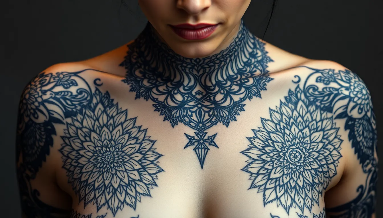 25 Stunning Chest Tattoo Cover Up Ideas for Women (2025 Design Guide) 1