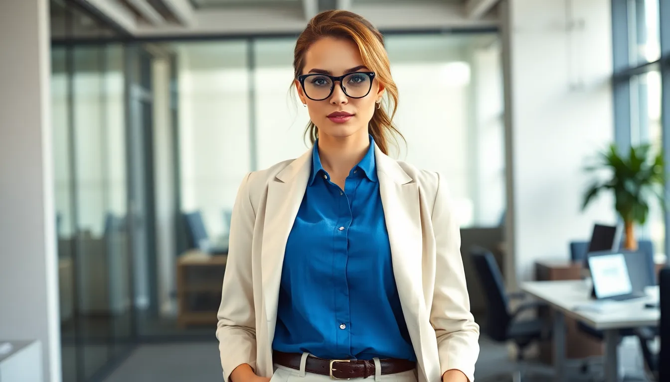 25 Chic Blue Shirt Outfits for Women: From Office to Weekend Style Guide 15