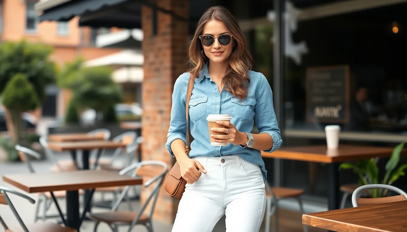 25 Chic Blue Shirt Outfits for Women: From Office to Weekend Style Guide 1