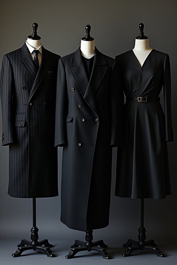 dark somber flexible wake attire