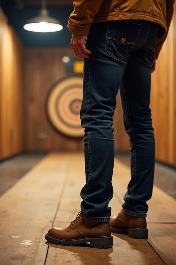 layering keeps temp adaptable during axe throwing