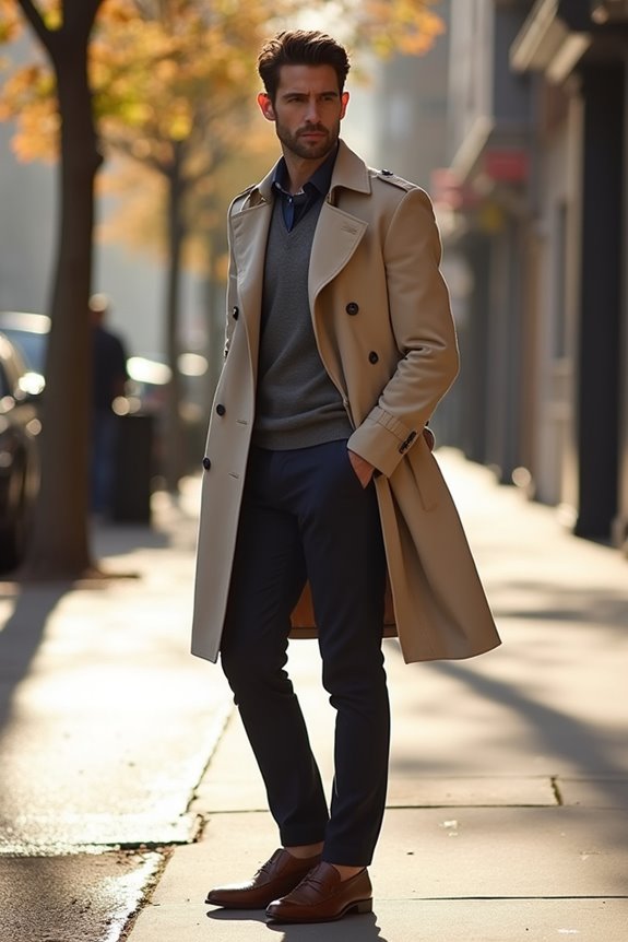 lightweight jacket or trench layering