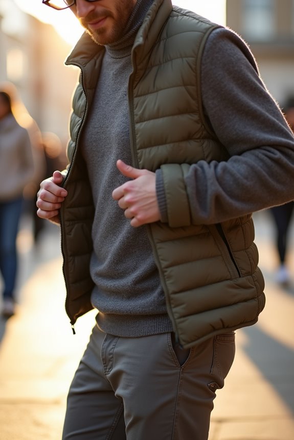 mid weight breathable sweater layering