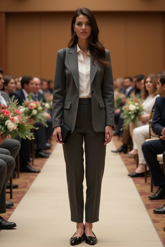 neutral toned modest graduation guest attire