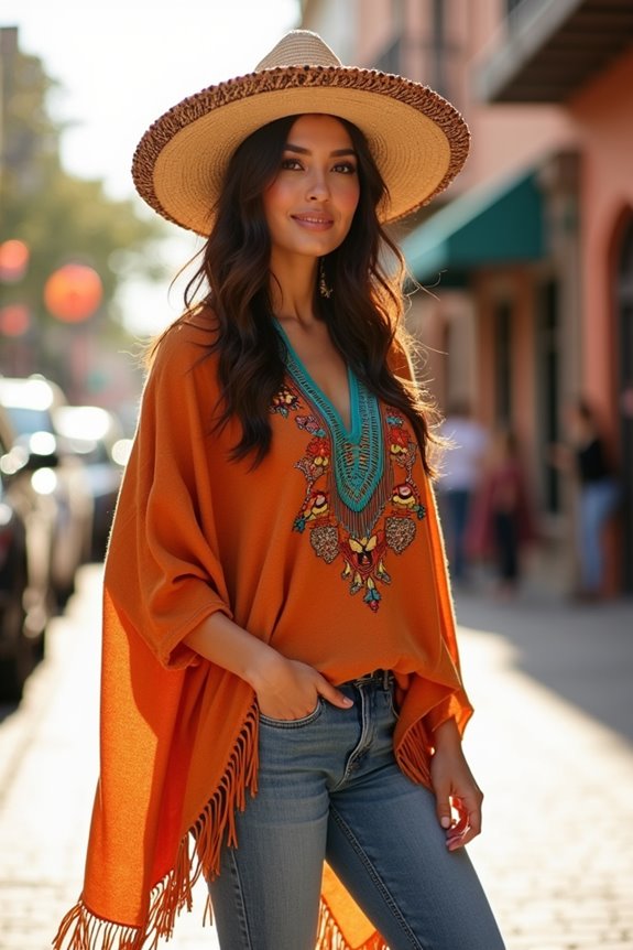 poncho and sombrero comfortable authentic daywear