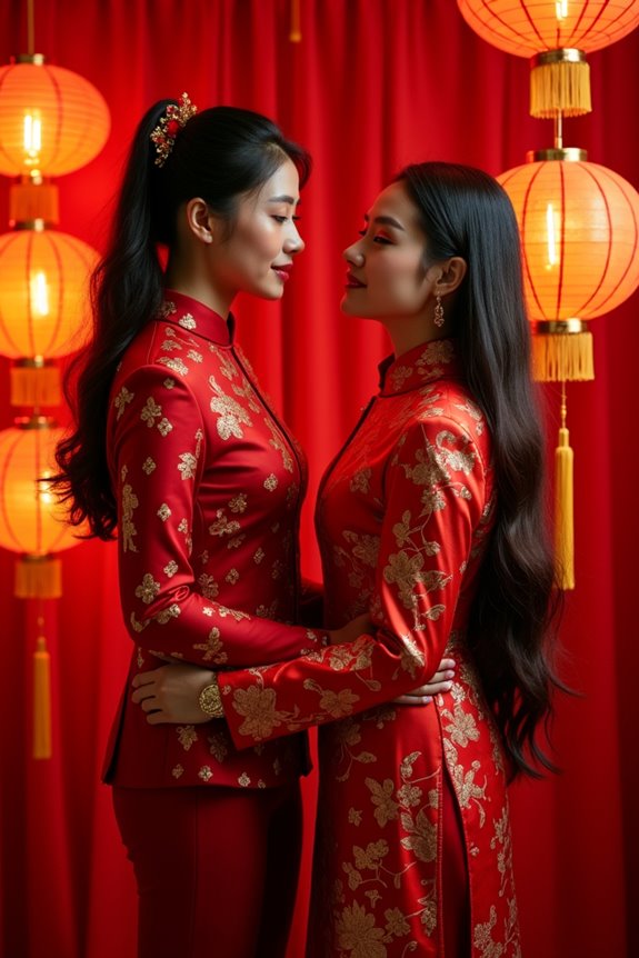 red and gold symbolize fortune together