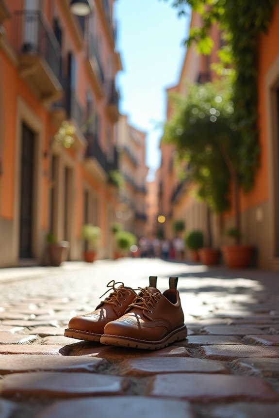 sturdy supportive cobblestone footwear