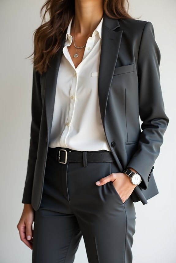 subtle accessories convey professional style
