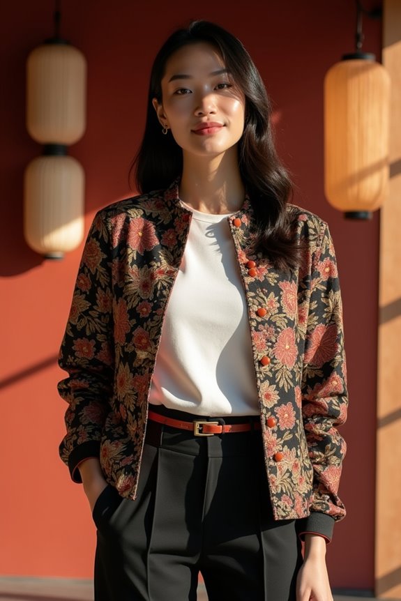 tang jacket with simple basics balance