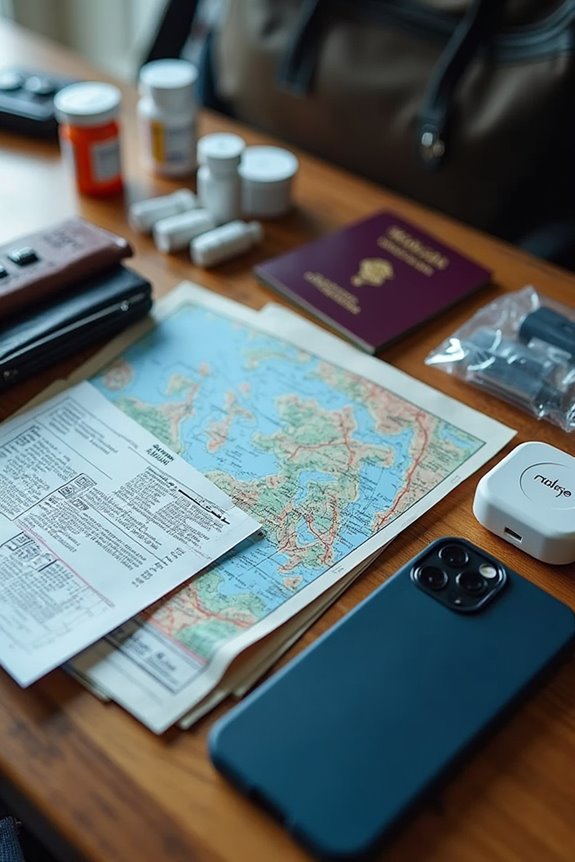 travel documents meds chargers first