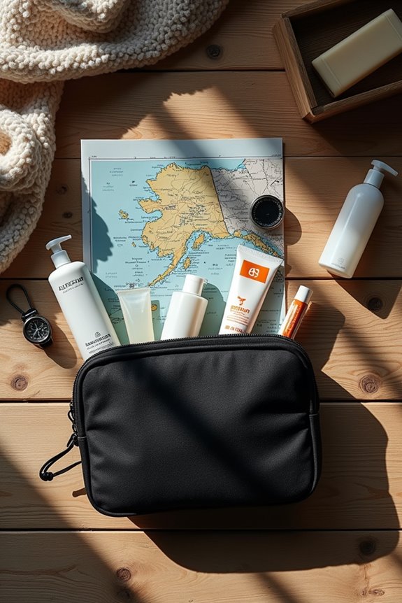 travel sized skincare for alaska voyages